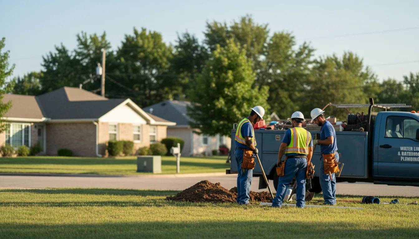 Residential water line and bathroom plumbing service in Doyle, TN